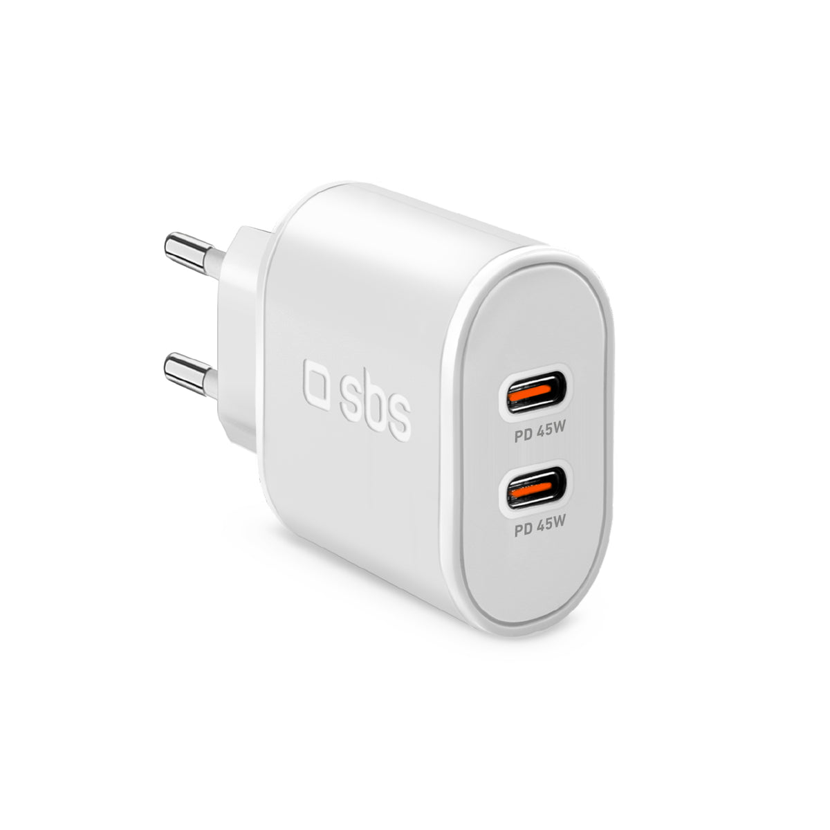 Ladegerät mit zwei USB-C-Anschlüssen, 45 Watt Power Delivery
