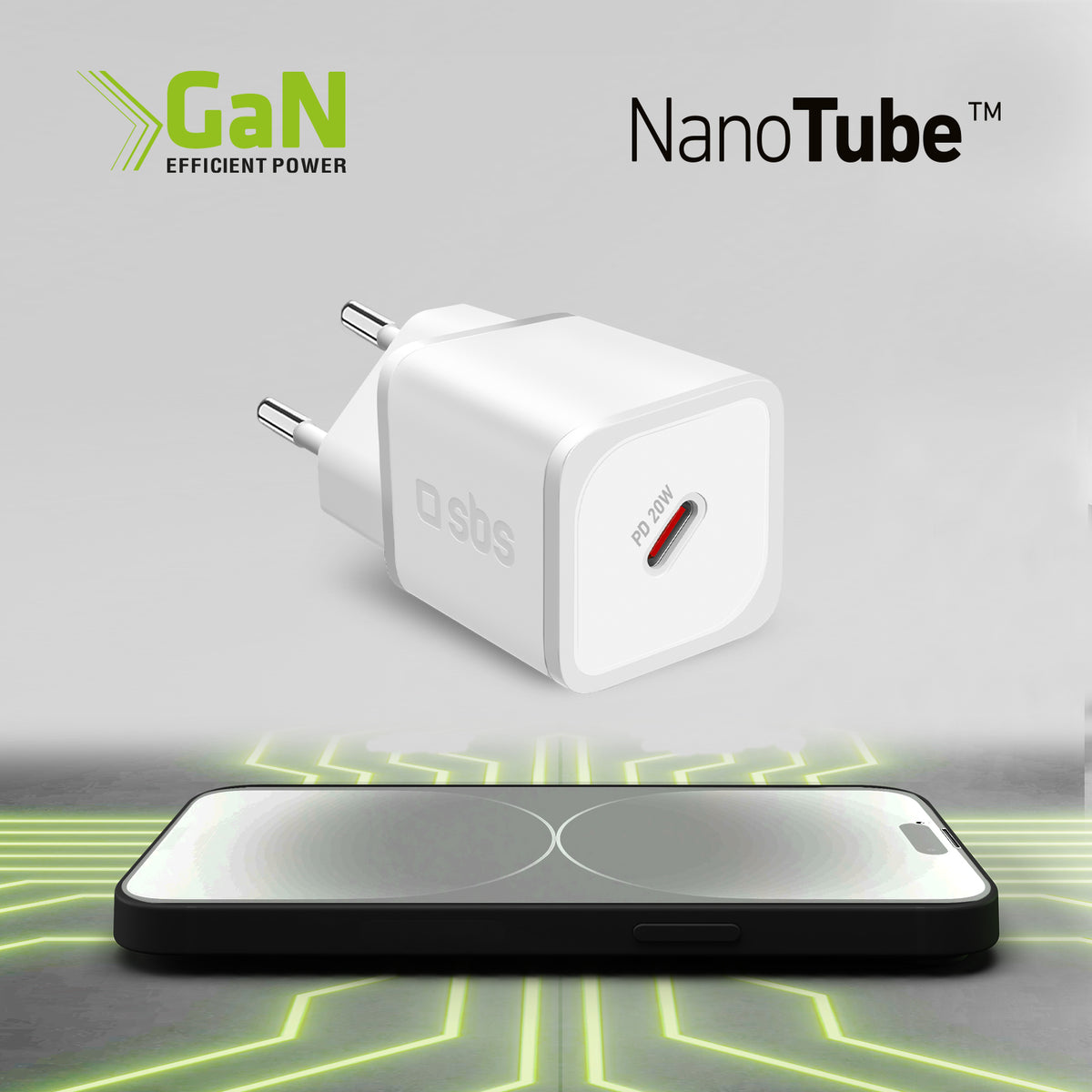 Cargador GaN ultrarrápido Power Delivery de 20 vatios, adecuado para MacBook Neo
