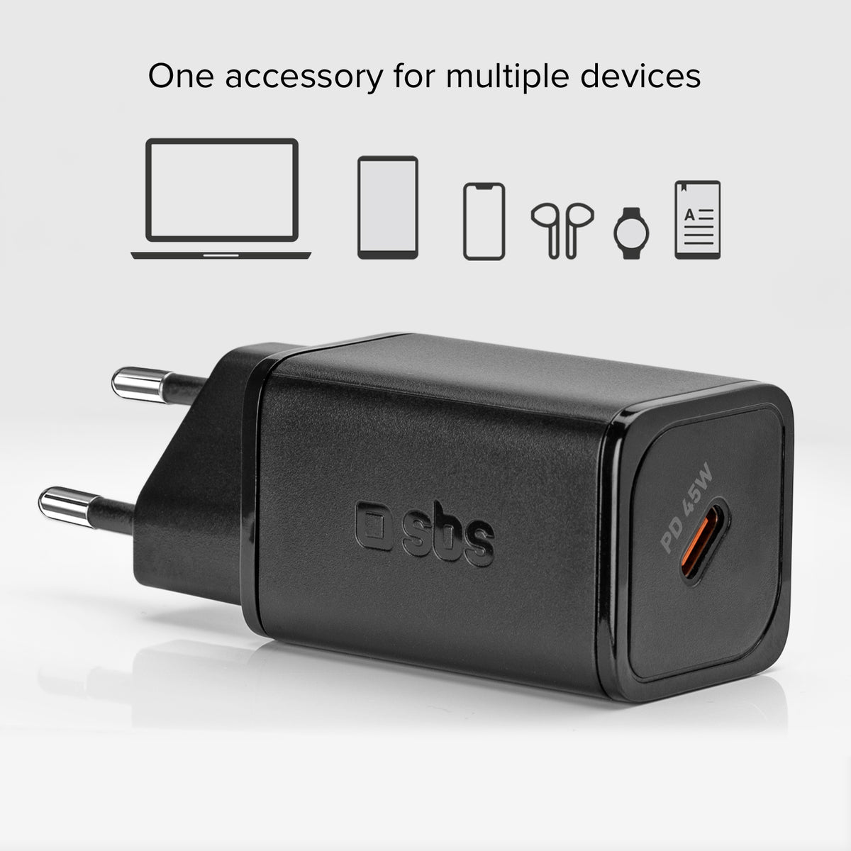 GaN-Wandladegerät, 1 USB-C-PD-45W-Ausgang