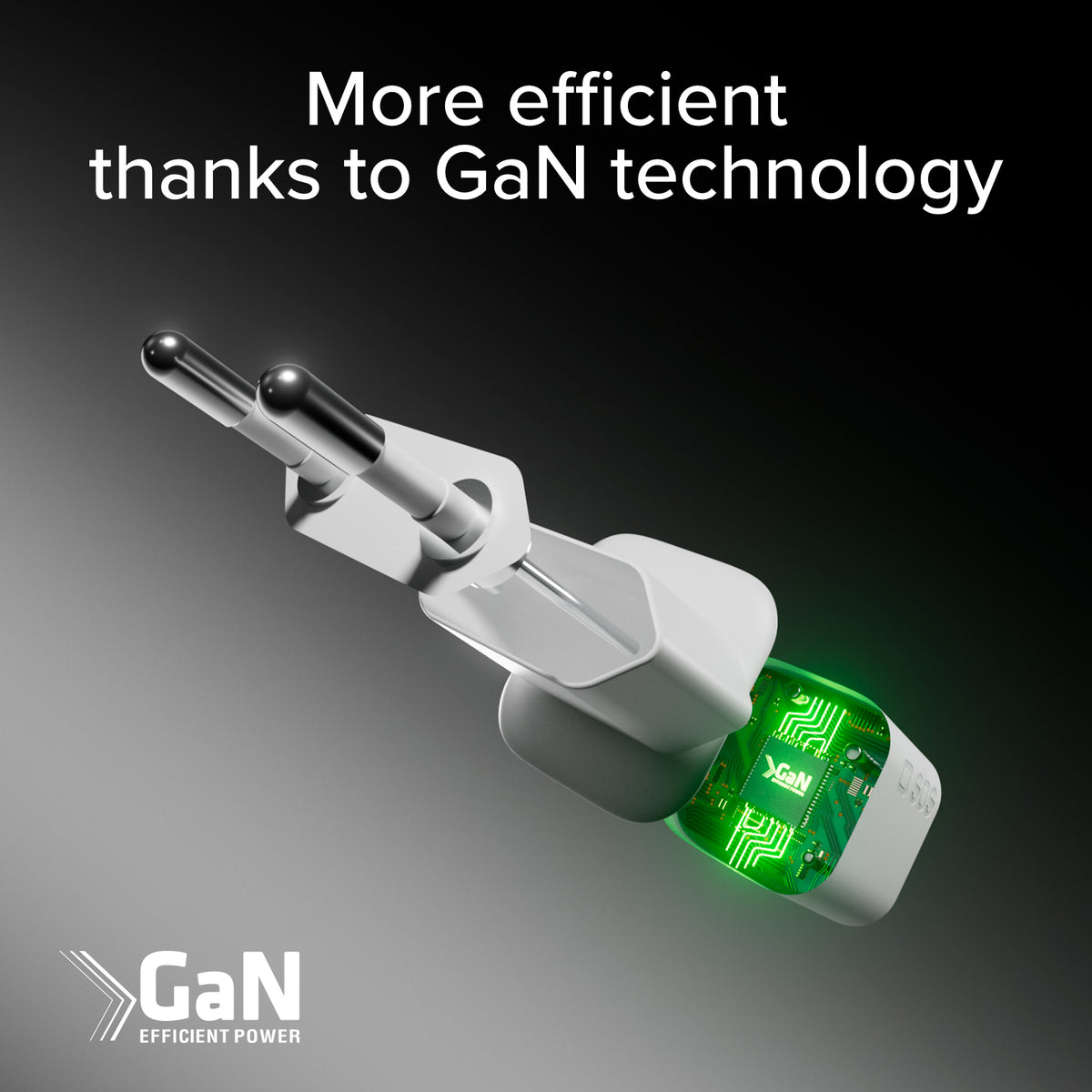 Cargador de pared GaN de 65W con 2 USB-C Power Delivery y USB-A para portátil, smartphone y tablet