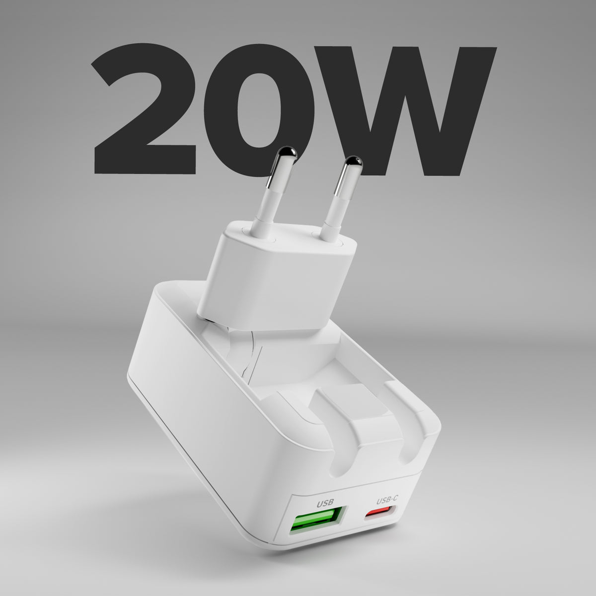 Flexi-Wandladegerät 20 W mit Klappstecker, geeignet für MacBook Neo