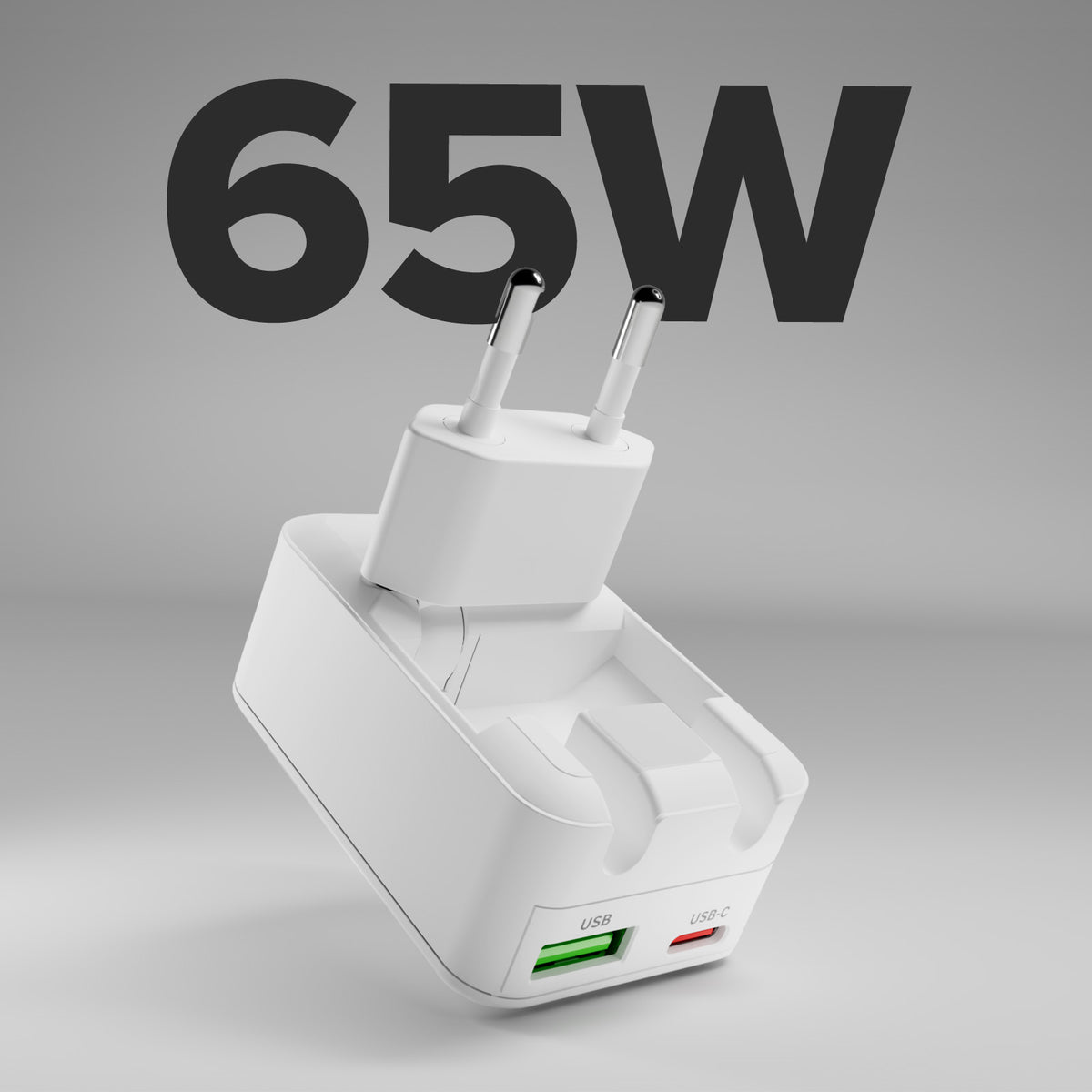 Flexi-Wandladegerät 65 W mit klappbarem Stecker