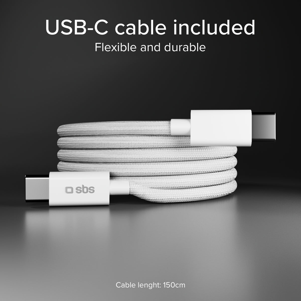 Kit de charge avec chargeur mural 20W GaN Power Delivery et câble USB-C 1,5 m