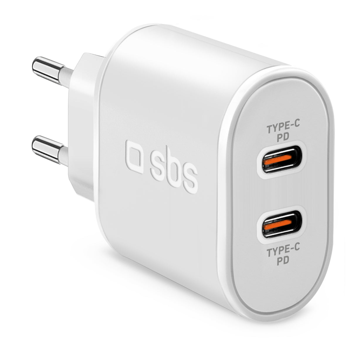 20 W Power Delivery-Wandladegerät mit zwei USB-C-Ausgängen, geeignet für MacBook Neo