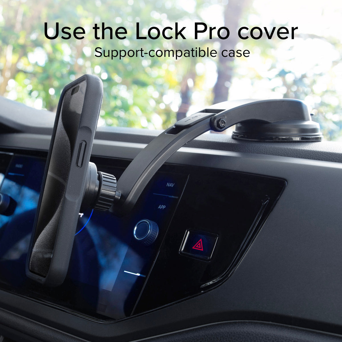 Autohalterung für Windschutzscheibe oder Armaturenbrett mit LockPro-Haltesystem
