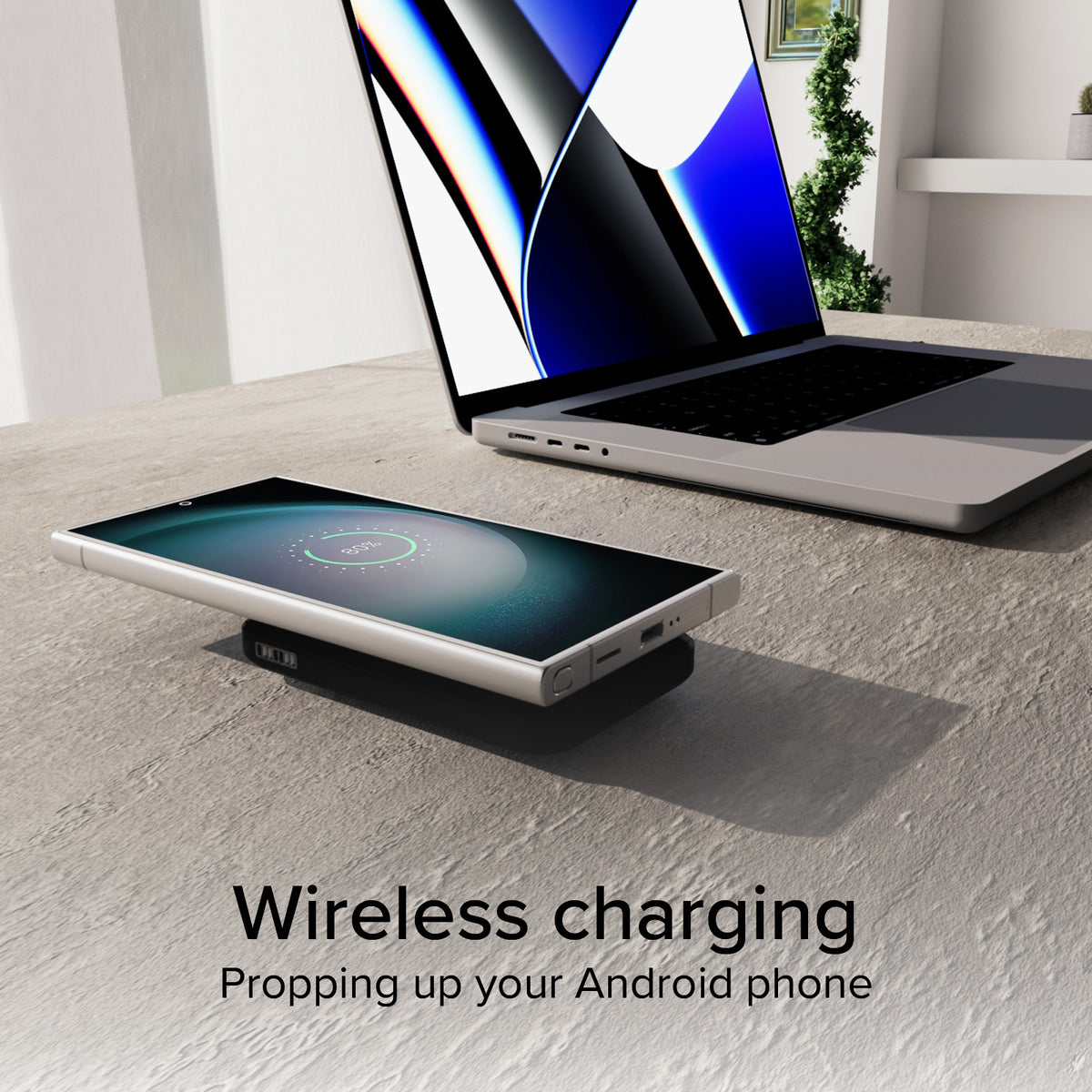Power bank wireless da 10.000 mAh con ventola di raffreddamento