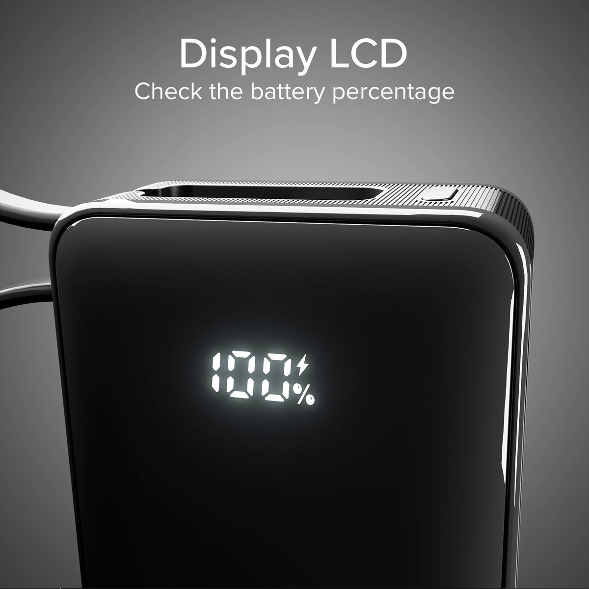 10.000 mAh-Powerbank mit integriertem USB-C Kabel