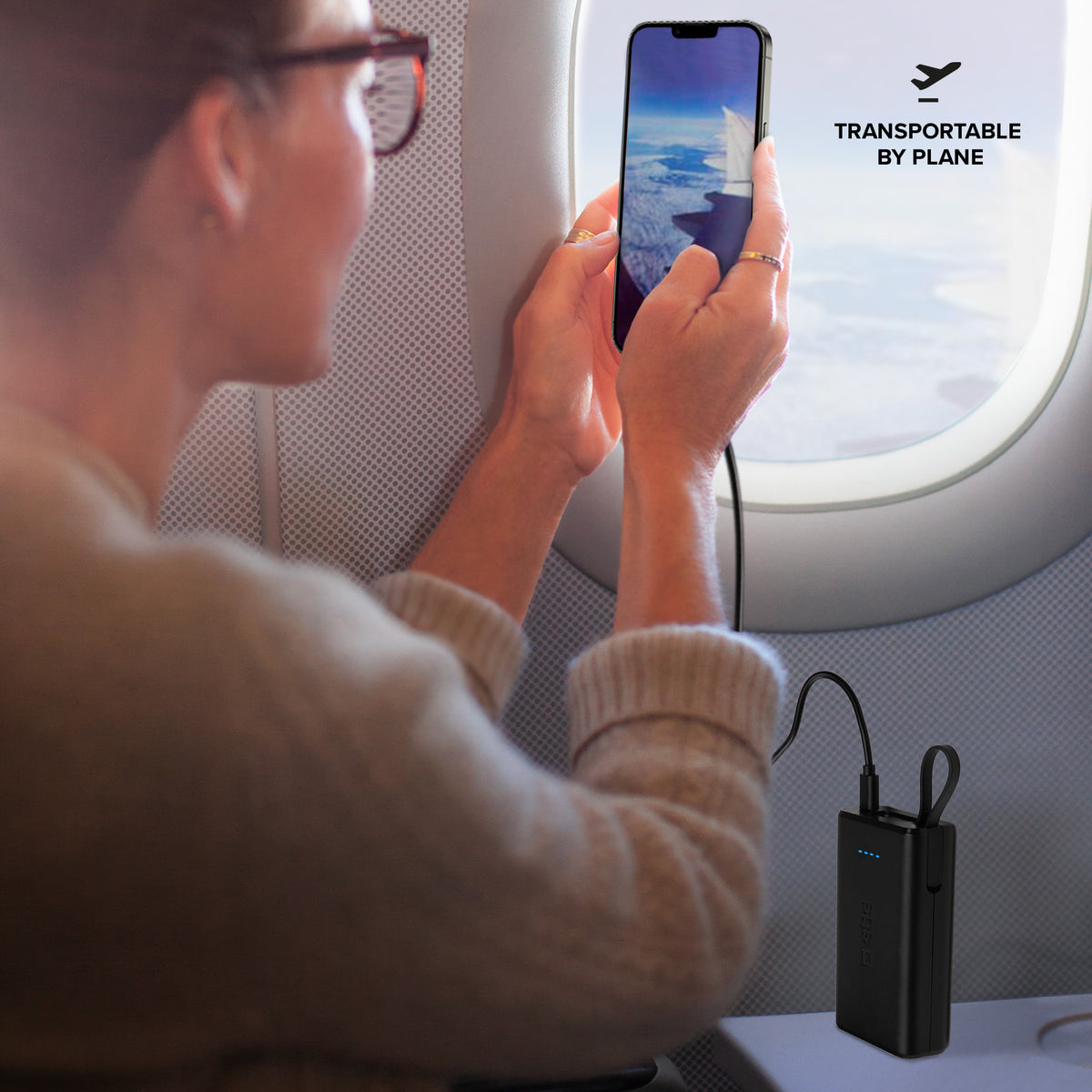 Powerbank Power Delivery 20 W 10000 mAh mit integriertem USB-C-Kabel