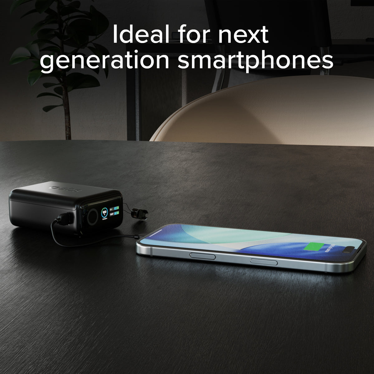 Powerbank 10000 mAh 40 W Power Delivery 3.2 und AVS, inklusive USB-C-Kabel und TFT-Display