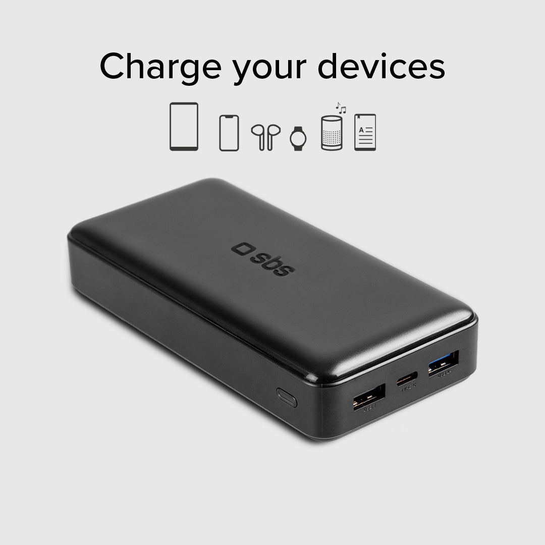 Powerbank fast charge mit 20.000 mAh und 2 USB