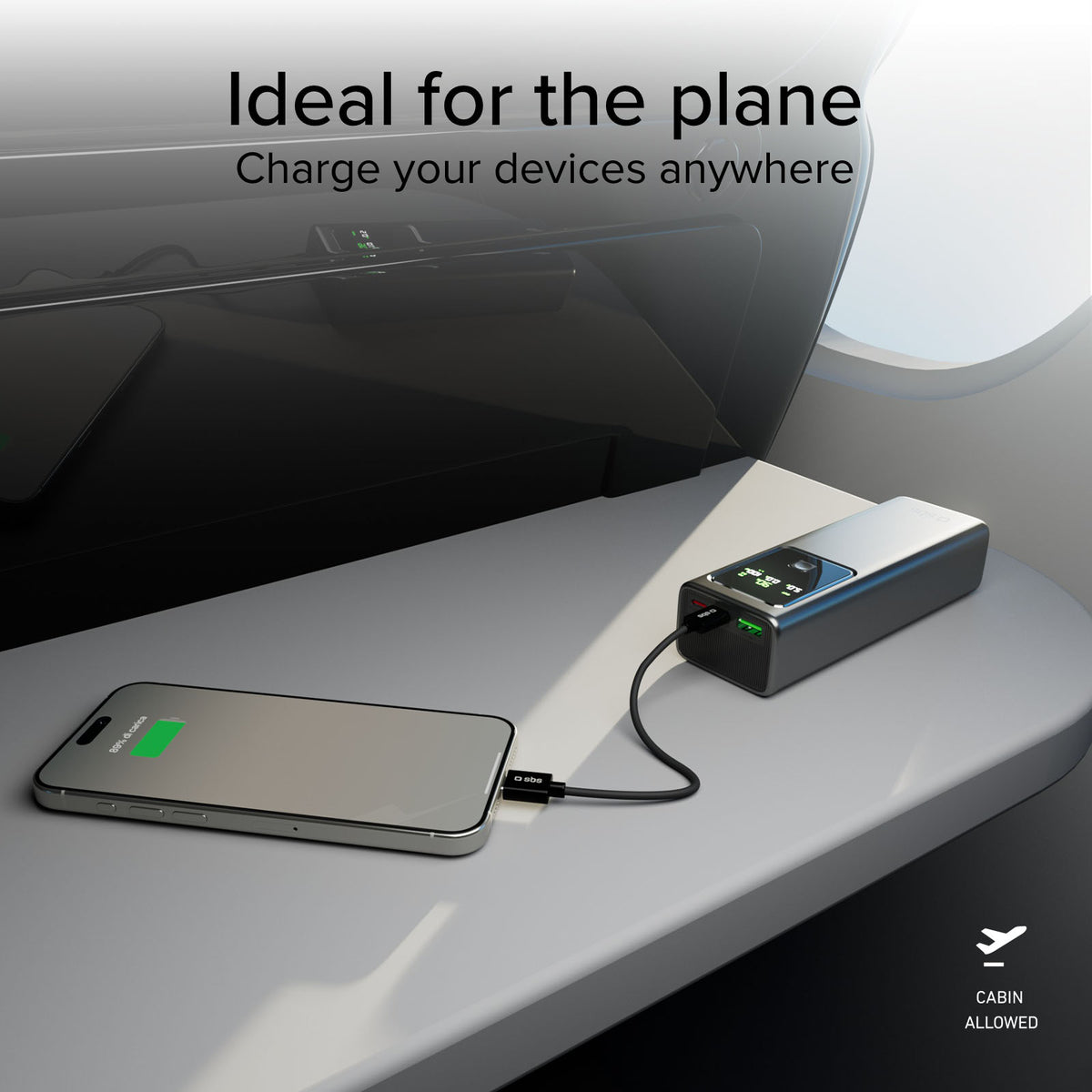 LCD-Powerbank 20.000 mAh mit PD 100 W